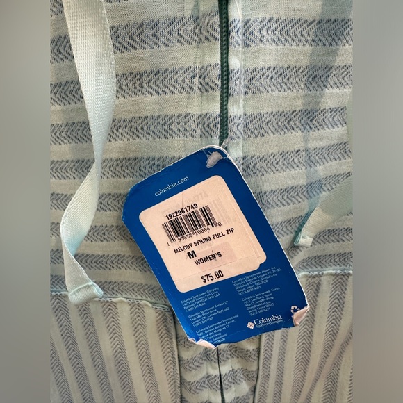 Columbia Melody Spring blue Full Zip Hooded Jacket hoodie Medium New w tag - Picture 4 of 9